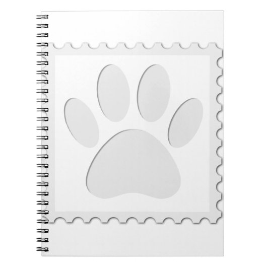 Dog Paw Print Cout Notizblock (Vorderseite)