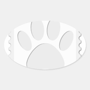 Dog Paw Print Cout Ovaler Aufkleber