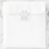 Dog Paw Print Cout Quadratischer Aufkleber (Tasche)