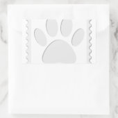 Dog Paw Print Cout Rechteckiger Aufkleber (Tasche)