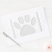 Dog Paw Print Cout Rechteckiger Aufkleber (Umschlag)
