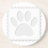 Dog Paw Print Cout Sandstein Untersetzer (Vorne)