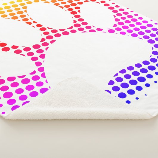 Dog Paw Print farbenfroh Halftone Hintergrund Sherpadecke (3/4)