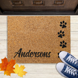 Dog Paw Print Floormat - Dog Bowl Tischset Fußmatte