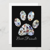 Dog Paw Print Foto Leinwand, benutzerdefinierte Do Dankeskarte (Vorne/Hinten)