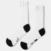 Dog Paw Print & Fun Text Socken (Linkes Detail)