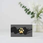 Dog Paw Print gebürstet Visitenkarte (Stehend Vorderseite)