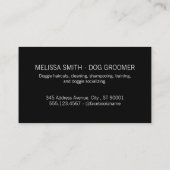 Dog Paw Print gebürstet Visitenkarte (Rückseite)