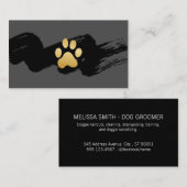 Dog Paw Print gebürstet Visitenkarte (Vorne/Hinten)