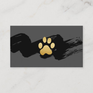 Dog Paw Print gebürstet Visitenkarte