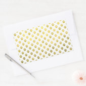 Dog Paw Print Gold Weiße Metallische Imitate Foil Rechteckiger Aufkleber (Umschlag)