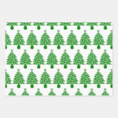 Dog Paw Print Green Christmas Tree Geschenkpapier Set (Vorderseite 3)