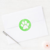 Dog Paw Print Green und White Stickers (Umschlag)