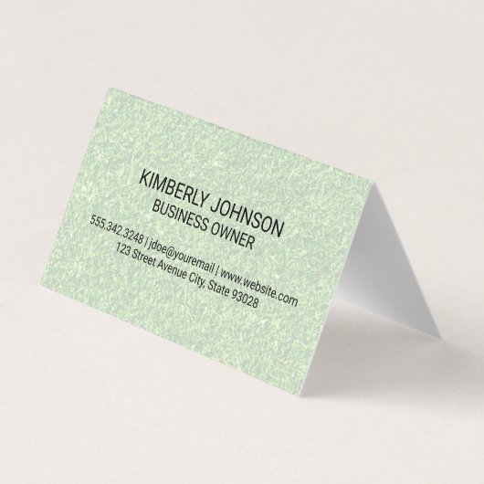 Dog Paw Print | Grüngrashintergrund Visitenkarten (Rückseite)