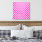 Dog Paw Print "Hot Pink" Pink Hintergrund Metallic Leinwanddruck (Insitu (Schlafzimmer))