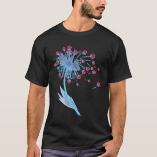 Dog Paw Print Hund Blume Dandelion Dog Lover T-Shirt
