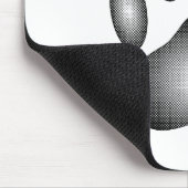 Dog Paw Print in Schwarz-Weiß-Farbe Mousepad (Ecke)