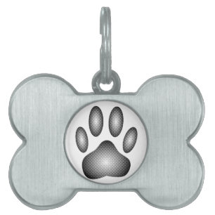 Dog Paw Print in Schwarz-Weiß-Farbe Tiermarke