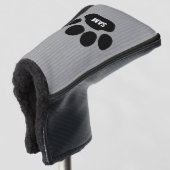 Dog Paw Print Individuelle Name Initial Golf Head  Headcover (3/4 Vorderseite)