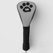 Dog Paw Print Individuelle Name Initialen Golf Headcover (Vorderseite)