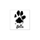 Dog Paw Print Individuelle Name Signature Wood Gummistempel (Prägung)