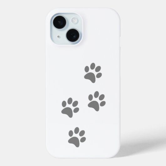 Dog Paw Print iPhone Case – Cute Animal Print (Rückseite)