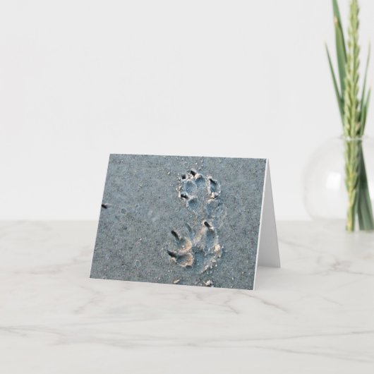 Dog Paw Print Karte (Vorderseite)