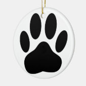 Dog Paw Print Keramik Ornament (Links)