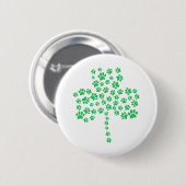 Dog Paw Print Kleeblatt Button (Vorne & Hinten)