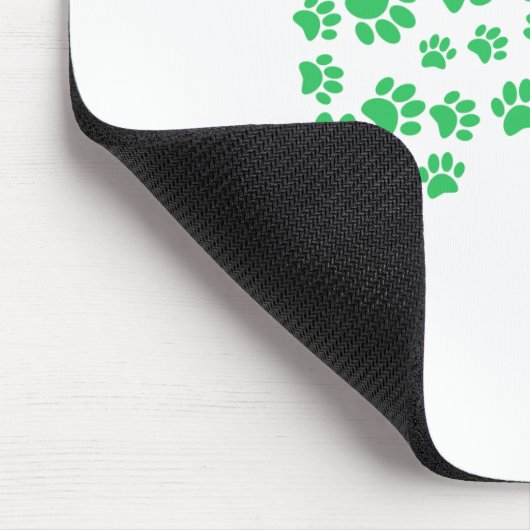 Dog Paw Print Kleeblatt Mousepad (Ecke)