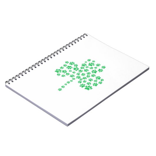 Dog Paw Print Kleeblatt Notizblock (Linke Seite)