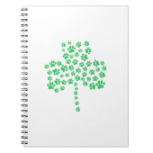 Dog Paw Print Kleeblatt Notizblock (Vorderseite)