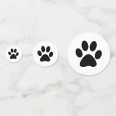Dog Paw Print Konfetti (Rückseiten)