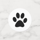 Dog Paw Print Konfetti (Klein Vorderseite)