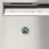 Dog Paw Print Magnet (In Situ (Geschirrspüler))