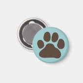 Dog Paw Print Magnet (Vorderseite/Rückseite)