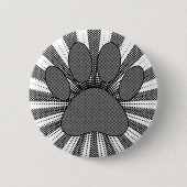 Dog Paw Print Manga Style Button (Vorderseite)