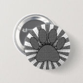 Dog Paw Print Manga Style Button (Vorne & Hinten)