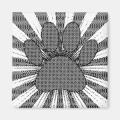 Dog Paw Print Manga Style Magnet (Vorne)