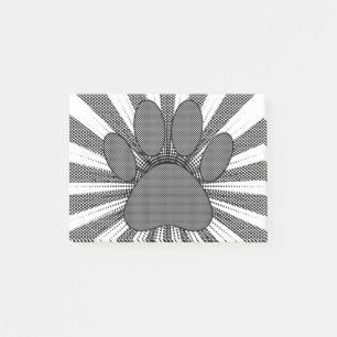 Dog Paw Print Manga Style Post-it Klebezettel