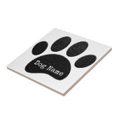 Dog Paw Print mit benutzerdefinierten Schreibmasch Fliese (Seite)