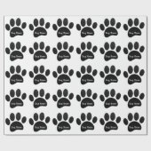 Dog Paw Print mit benutzerdefinierten Schreibmasch Geschenkpapier (Flach)