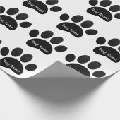 Dog Paw Print mit benutzerdefinierten Schreibmasch Geschenkpapier (Ecke)