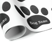 Dog Paw Print mit benutzerdefinierten Schreibmasch Geschenkpapier (Rolleneckpunkt)
