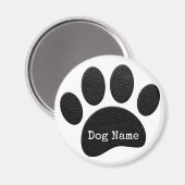 Dog Paw Print mit benutzerdefinierten Schreibmasch Magnet (Vorderseite/Rückseite)