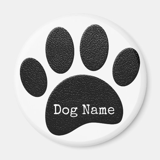 Dog Paw Print mit benutzerdefinierten Schreibmasch Magnet (Vorne)
