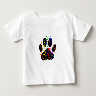 Dog Paw Print mit Confetti und Streamer Baby T-shirt
