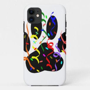 Dog Paw Print mit Confetti und Streamer Case-Mate iPhone Hülle