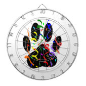 Dog Paw Print mit Confetti und Streamer Dartscheibe (vorne)