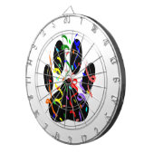 Dog Paw Print mit Confetti und Streamer Dartscheibe (Vorderseite rechts)